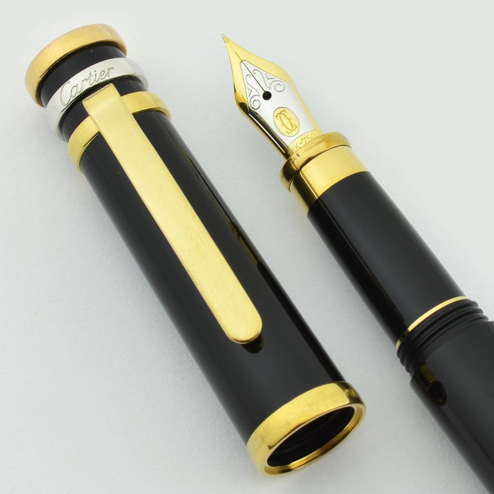 Cartier Must Trinity Fountain Pen - Full Size, Black Lacquer, 18K